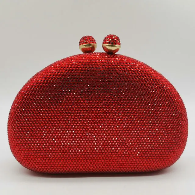 Red Clutch Bags Boutique De FGG элегантные фиолетовые женские вечерние сумочки-клатчи со стразами, свадебные сумочки для невесты, вечерняя сумочка со стразами - Цвет: Red Clutch Bags