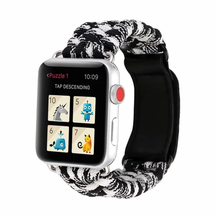 Ремешок для часов apple watch band 44 мм 38 42 наружная кожаная застежка веревочный браслет