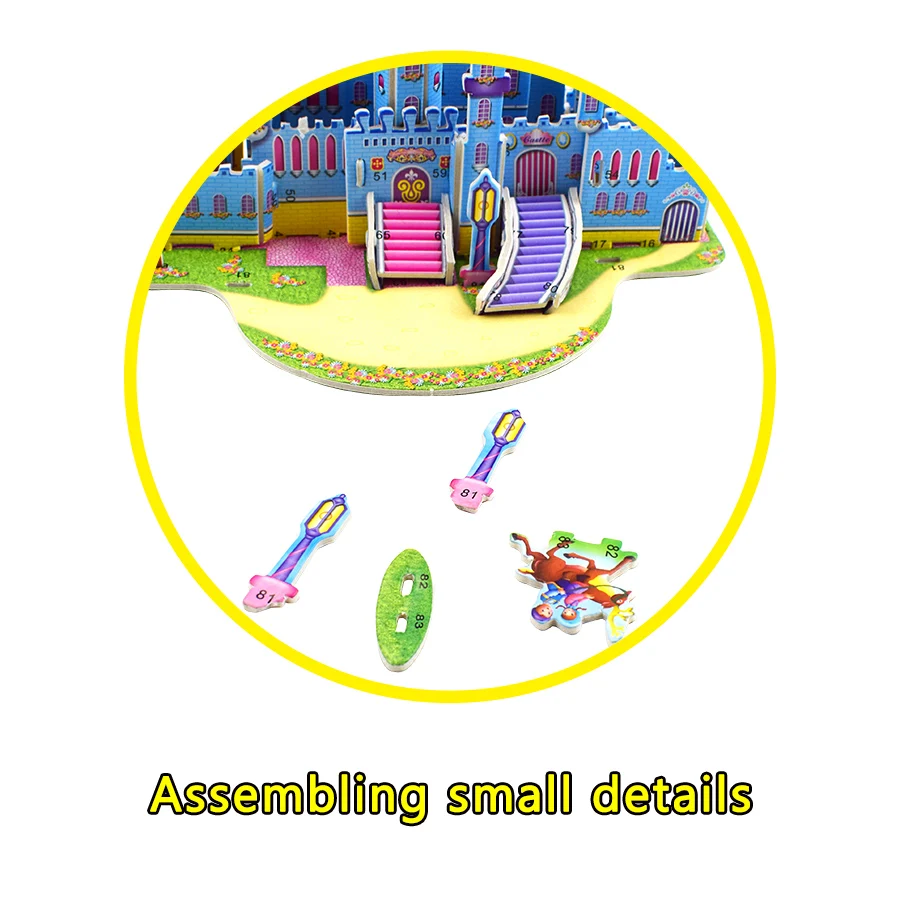 3D DIY головоломки игрушки для детей ЗАМОК строительство подарок Дом головоломка