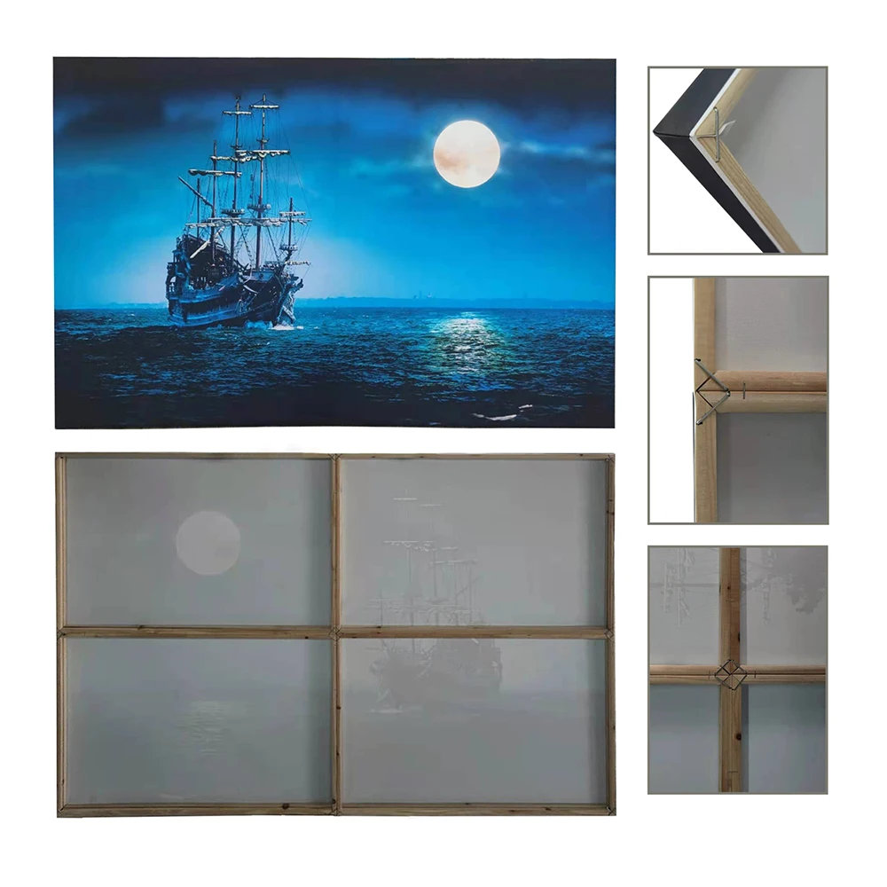 

Largest Size Wood Frame for Canvas Paintings Oversized Picture frame 150x100 Gallery Wall Decor Prints Pictures Photo Frame DIY