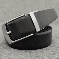 high quality pin buckle full grain leather black belts men luxury famous brand genuine leather waist strap cowskin ceinture homm