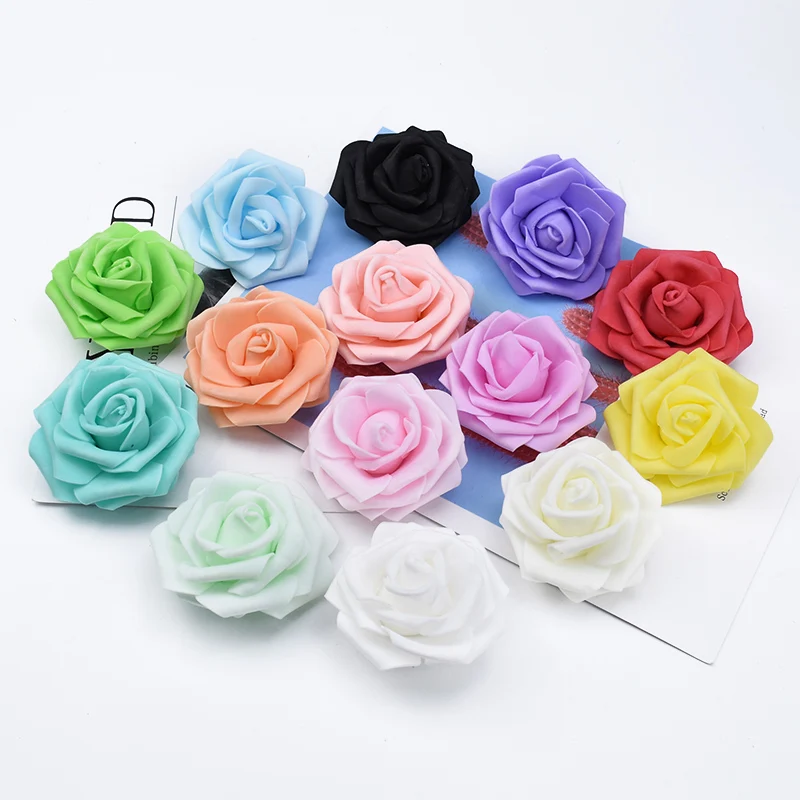 5/10/20Pieces 7CM Foam Teddy Bear of Roses Diy Gifts Box Wedding Car Home Decor Bridal Accessories Clearance Artificial Flowers