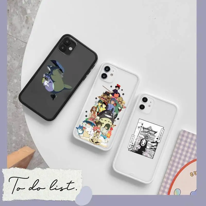 

Japan anime Spirited Away Phone Case matte transparent For iphone 7 8 11 12 plus mini x xs xr pro max cover