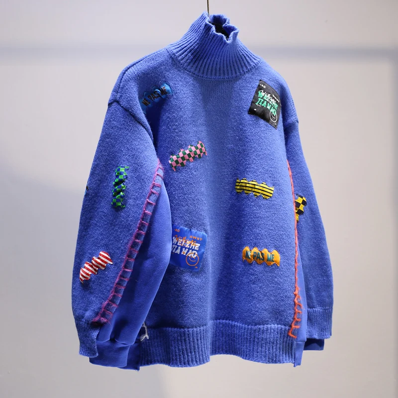 

Nomikuma Vintage Hit Color Harajuku Sweaters Pullovers Japanese Kawaii Streetwear Jumpers Autumn Winter Oversize Sweater