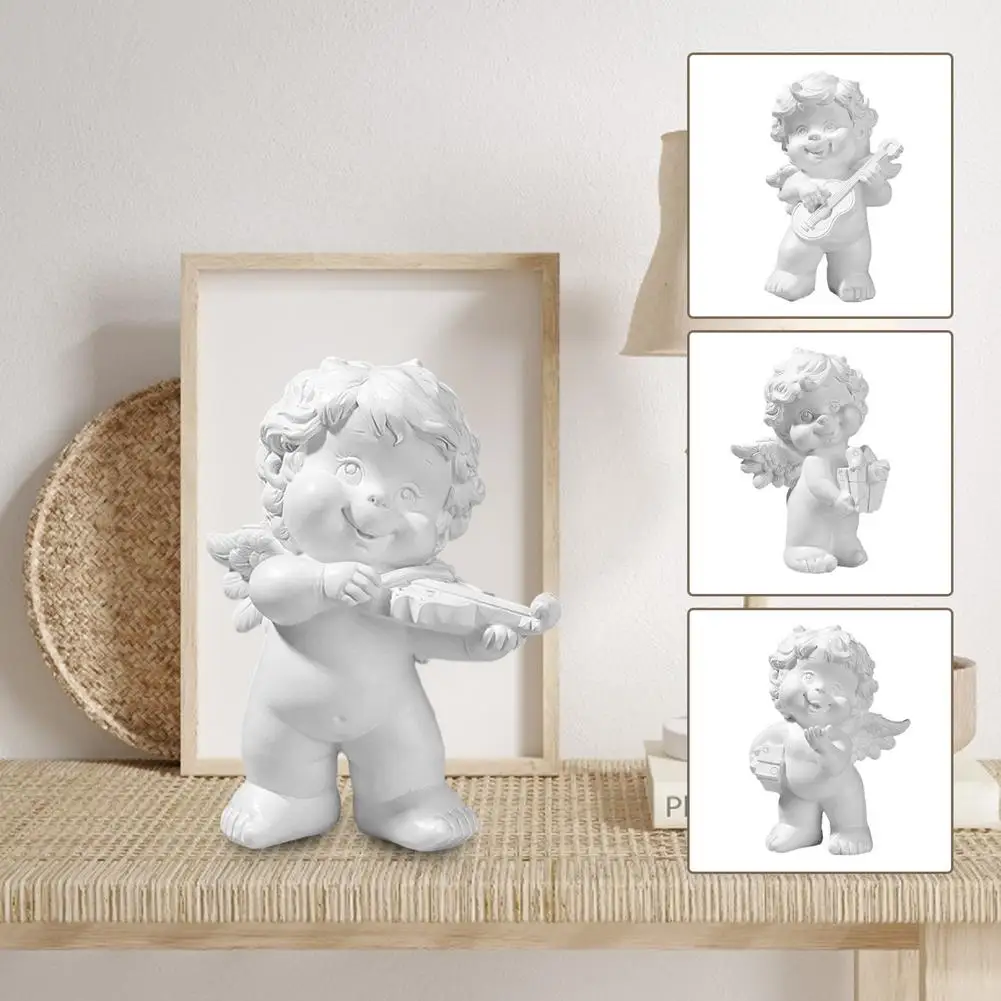 

Vintage Little Angel Statue Resin Angel Sculpture Ornaments Home Decorations Bedroom Study Lawn Garden Miniature Crafts