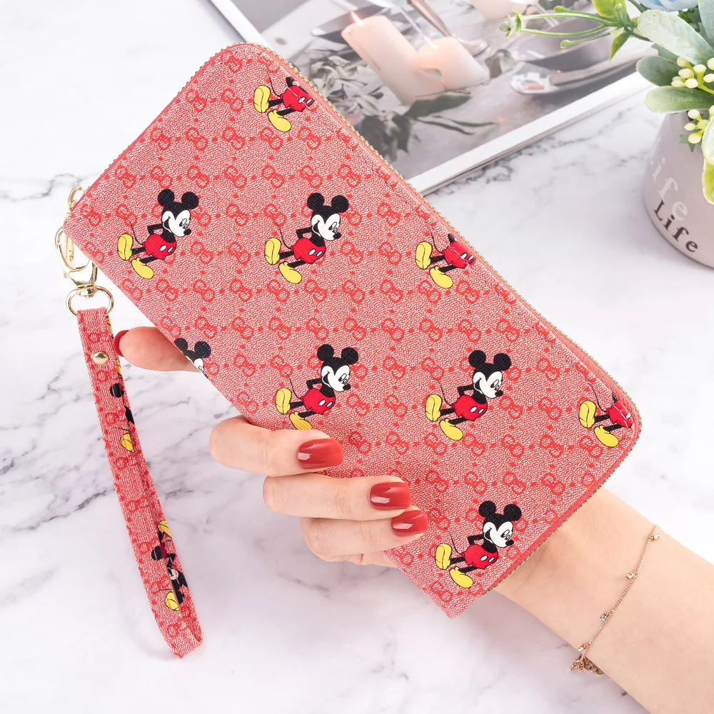 

Длинный кошелек из полиуретановой кожи с рисунком Микки Мауса