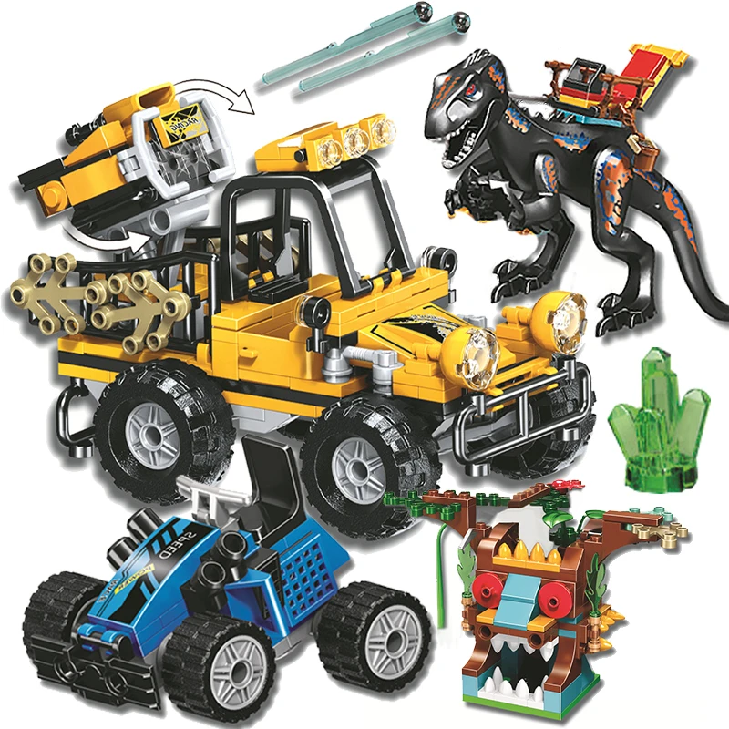 

Jurassic Dinosaur Series Dragon Capper 440pcs Compatible Building Block Jurassic World Brutal Raptor Toy for Children
