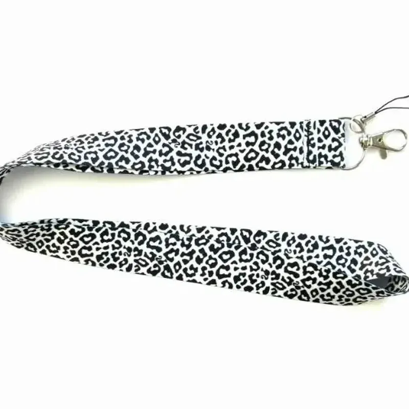 Леопардовый принт держатель для карт с ремешком Для женщин ID бейдж мобильного