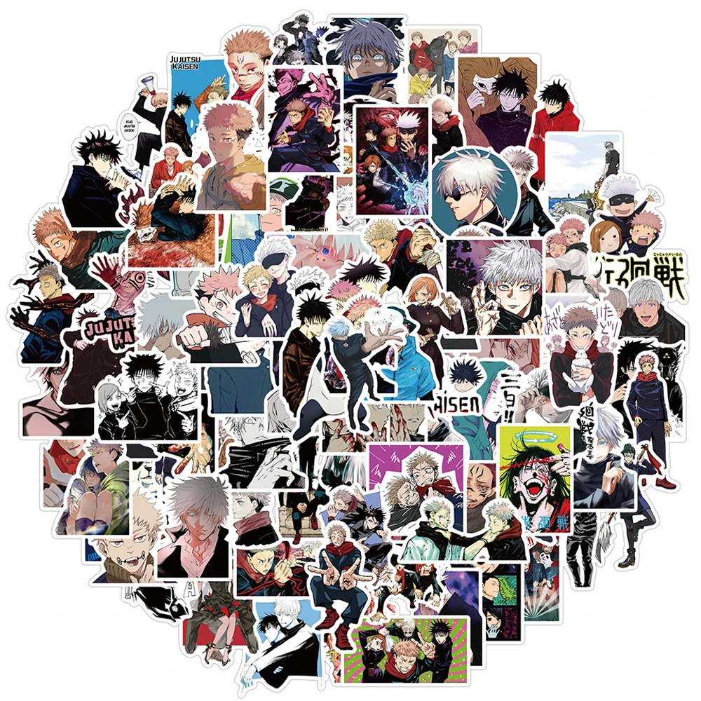 

10/30/50/100PCS Jujutsu Kaisen Anime Stickers Skateboard Guitar Motorcycle Travel Luggage Classic Cartoon Sticker Toy for Kids