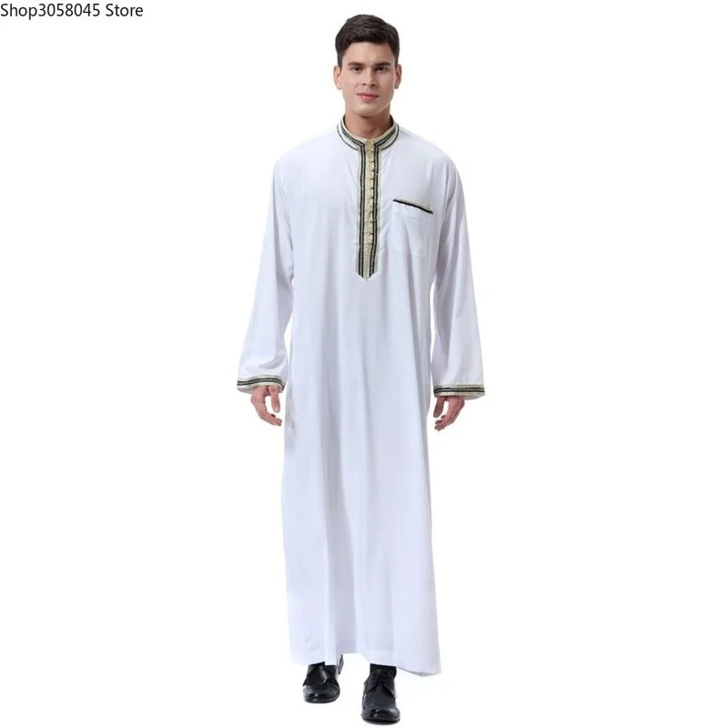 Muslim Arab Abaya Jilbab Moslem Pants Islamic Men Thobe Thawb Caftan Suit Robes Worship Service Middle East Ramadan