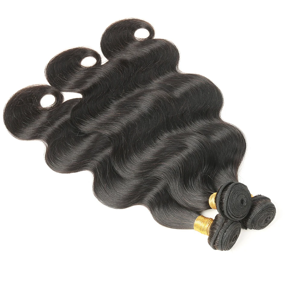 Бразильские волнистые пучки волос 100% человеческие волосы натуральные MIHAIR для