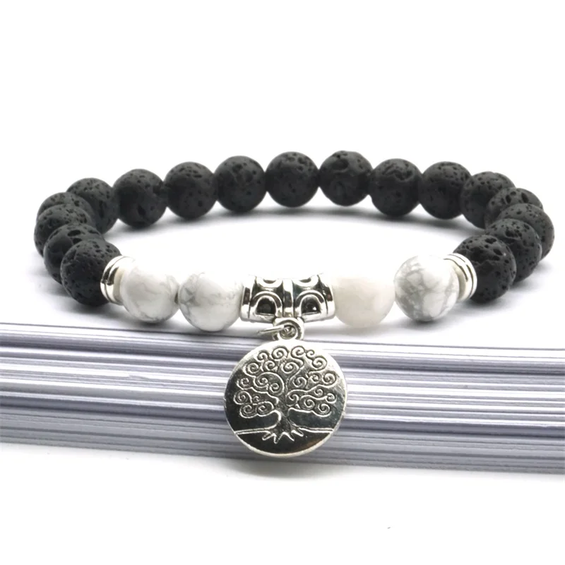 Бусины из черного лавового камня 8 мм | Украшения и аксессуары