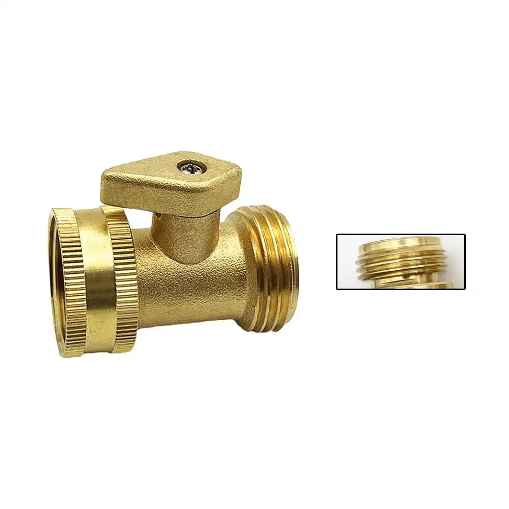 

Heavy Duty Brass 3/4'' Inch Garden Hose Valve Connector Adapter Outdoor Lawn