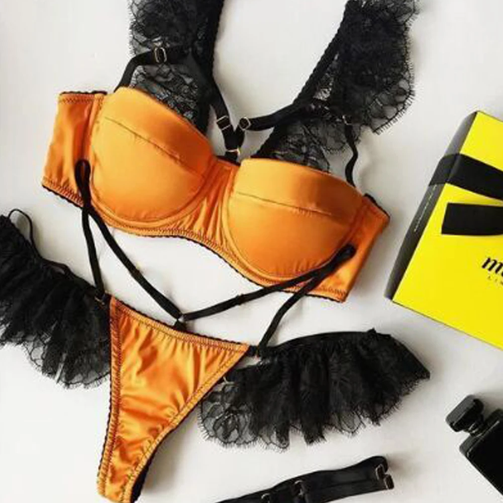 Комплект женского кружевного нижнего белья из 2 предметов|Комплекты белья| |