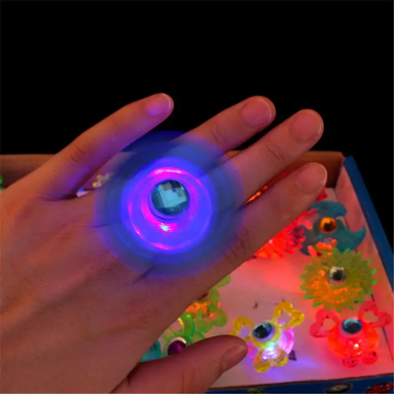 

New 3pcs Led Fidget Spinner Ring Flash Light Hand Spinner Gyro Stress Relief Toy Party Favor