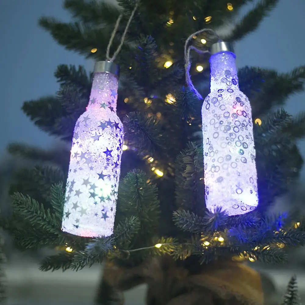 1 шт. светодиодсветильник подсветка бутылочка для желаний Рождественская елка