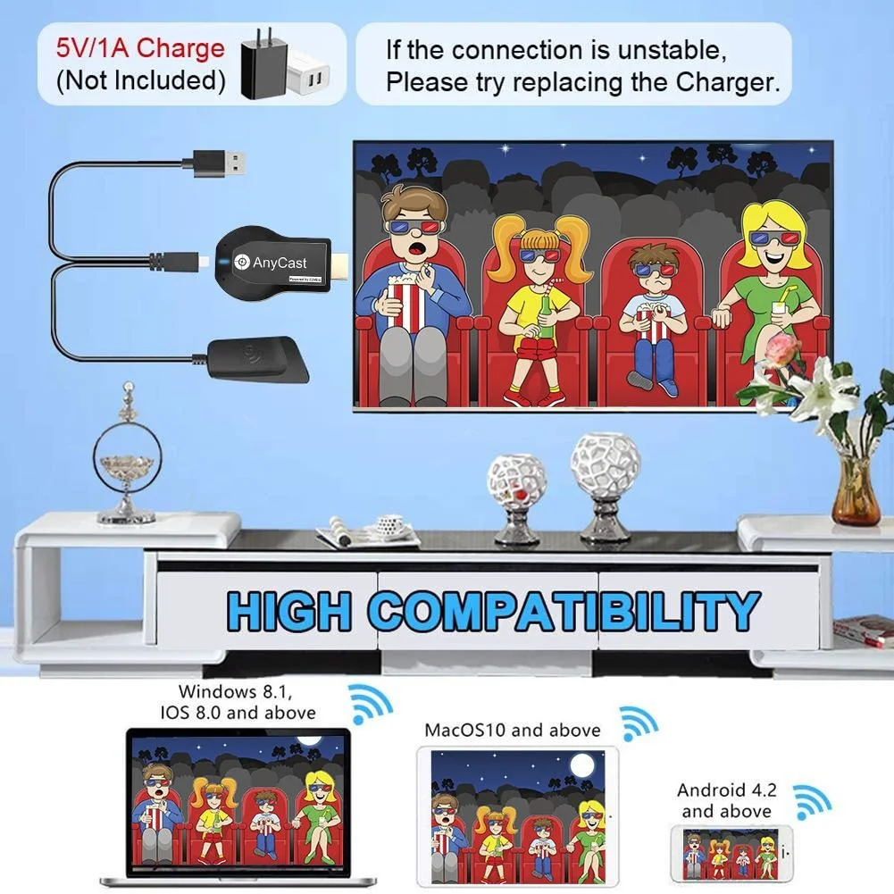 

wifi Stick Original 1080P Wireless WiFi Display TV Dongle Receiver for DLNA Miracast for Airplay for AnyCast M2 Plus tv stick