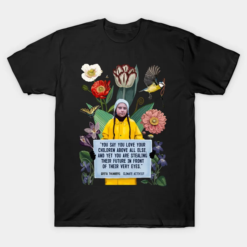 Грета тунберг активист климата футболка сохранить планету глобальное
