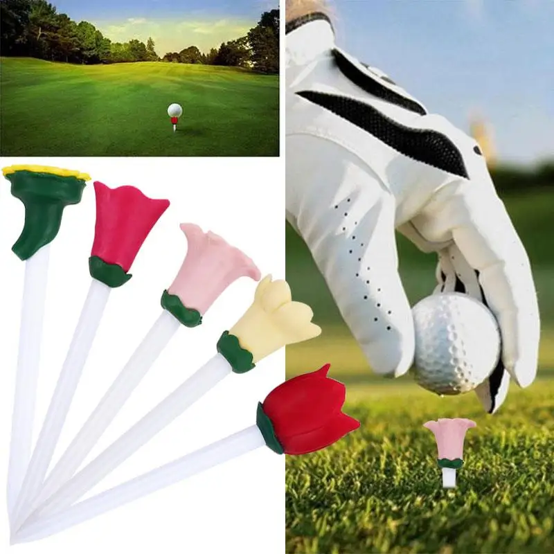 

Flower Plastic Golf Nail Golfers Ball Tees Golf Tee Lovely Leisure Playing Cushion Top Training Practical Outdoor Holder