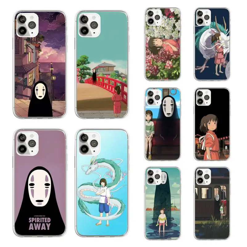 

Spirited Away Miyazaki Hayao Phone Case Transparent soft For iphone 5 5s 5c se 6 6s 7 8 11 12 plus mini x xs xr pro max