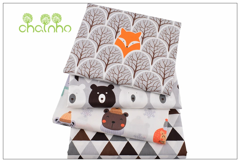 Chainho, Jungle animals Series, печатная саржевая хлопковая ткань, для поделок шитья, простыня для детей и малышей, подушка, материал, полметра