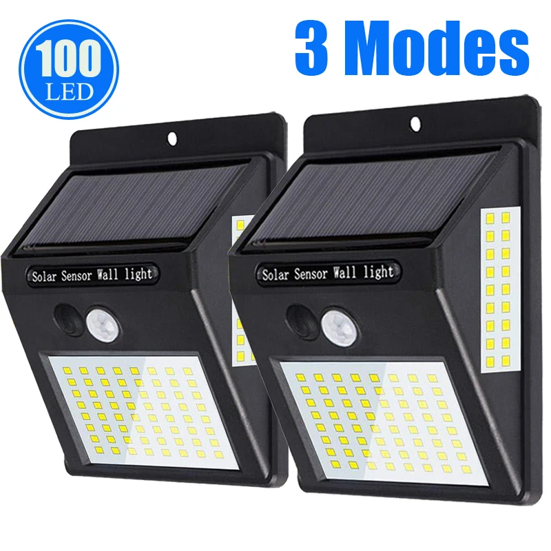 100 светодиодный солнечный светильник 3 Режим преобразования открытый Настенный
