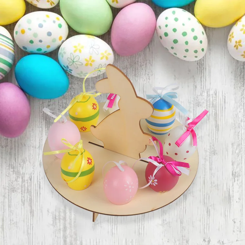 Пасхальные украшения для дома DIY деревянный яичная подставка фотосъемки Христос