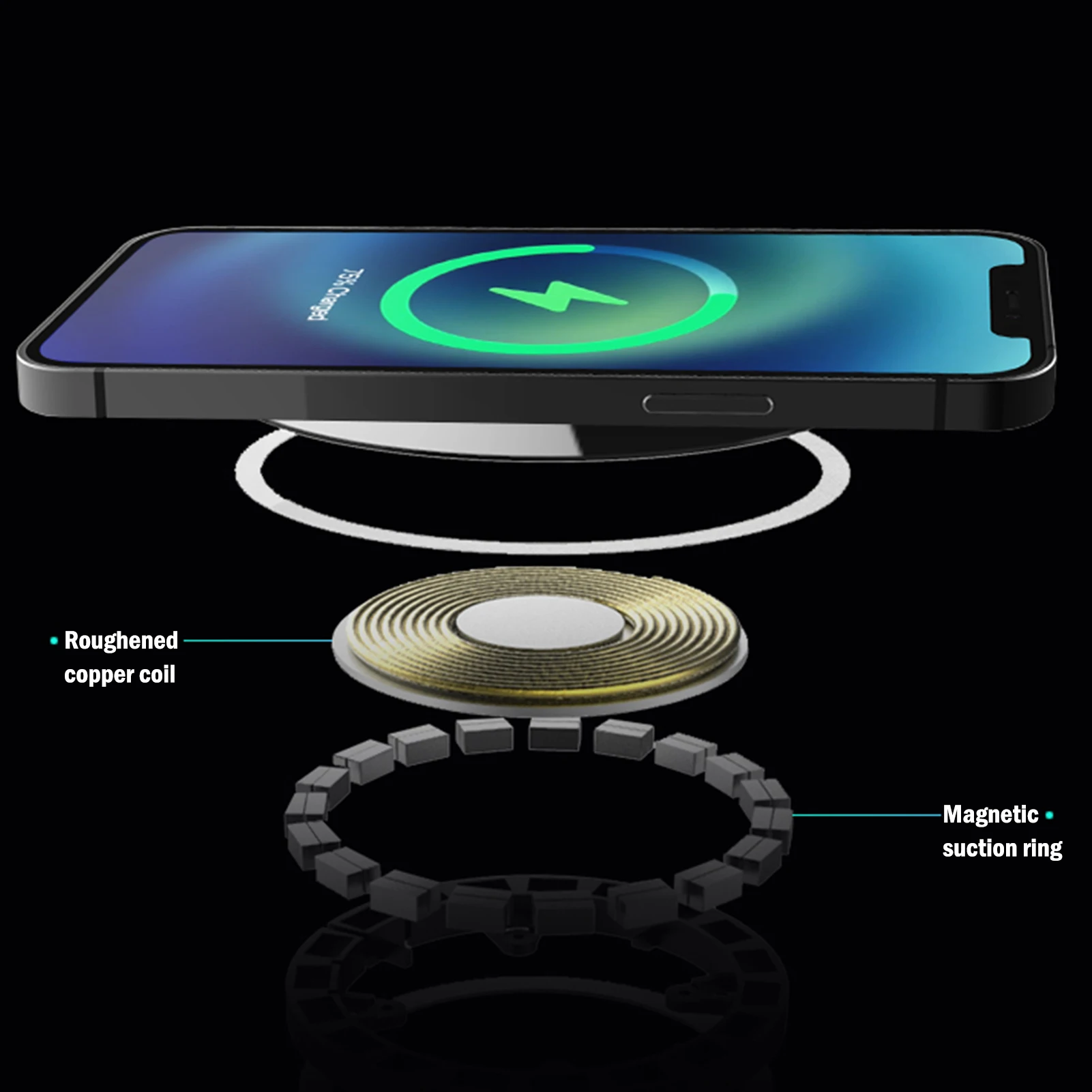 

15W Magnetic Wireless Charger Adapter Car Phone Holder Air Vent Mount Stand Rotatable Phone Bracket For iPhone 12 Pro Max 12mini