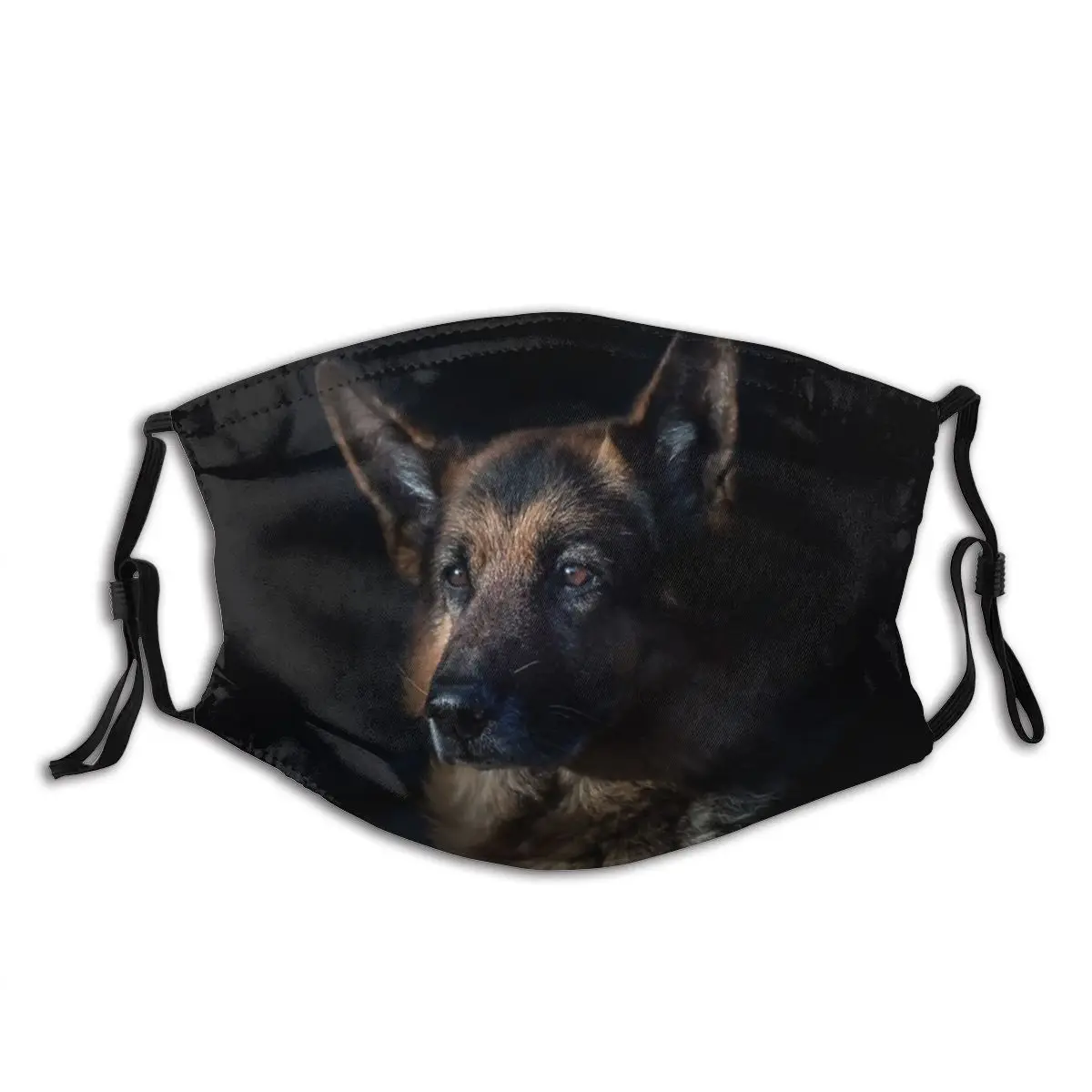 

Beautiful German Shepherd Big Dog Animal Reusable Printed Mouth Face Mask Windproof Dust Proof with Filters Winter Protection