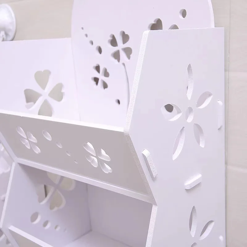 

Punch-free Bathroom Storage Rack Hanging Wall Shelf Bedroom Living Room Home Accessories Cleaning Materials