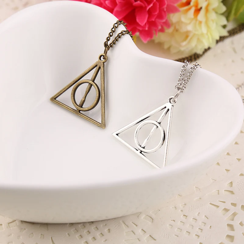 2017 Горячая Распродажа фильм H-P Дары смерти античный треугольник кулон Длинная
