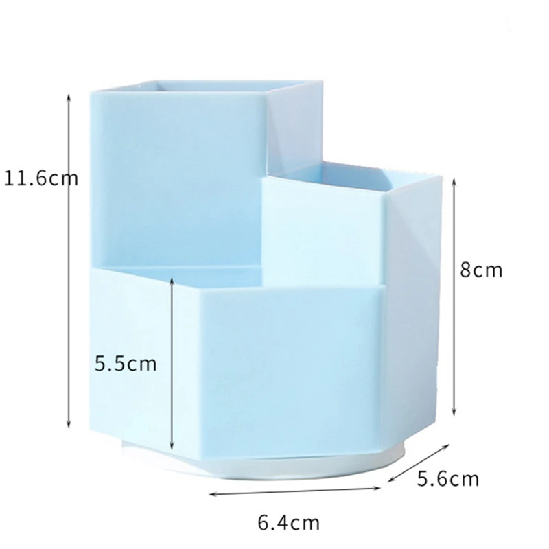 

3 PCS Pen Holder Combination Creative Freshness Hexagon Pen Holder Simple Plastic Desktop Storage Box Student Office Supplies