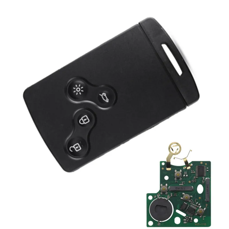 Ключ для смарт карты pcf7952 4 кнопки без ключа с чипом Renault Koleos Scenic Laguna key|buttons buttons|button