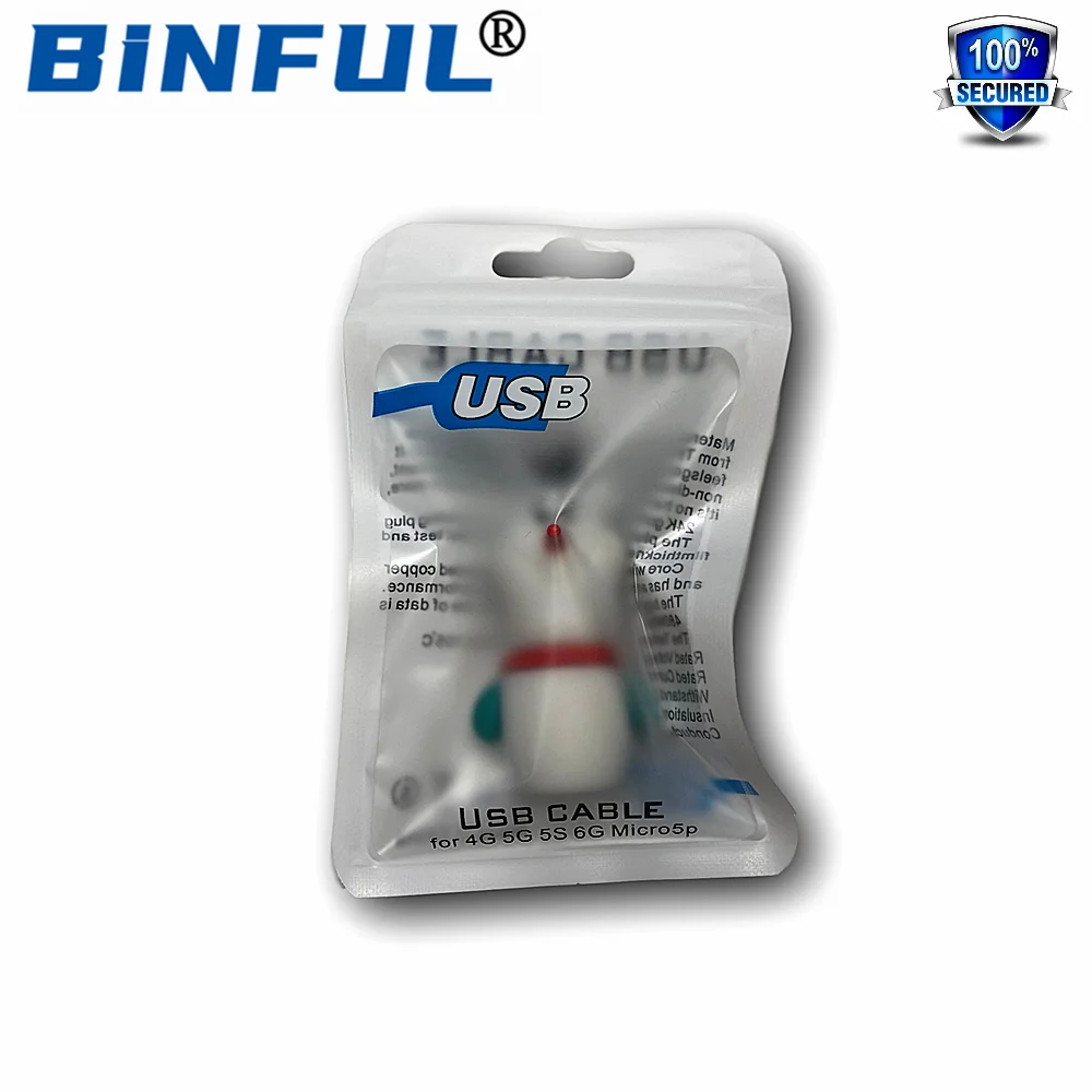BINFUL Рождественский подарок USB флеш накопитель 4 ГБ 8 16 32 64 128 мультяшный карта