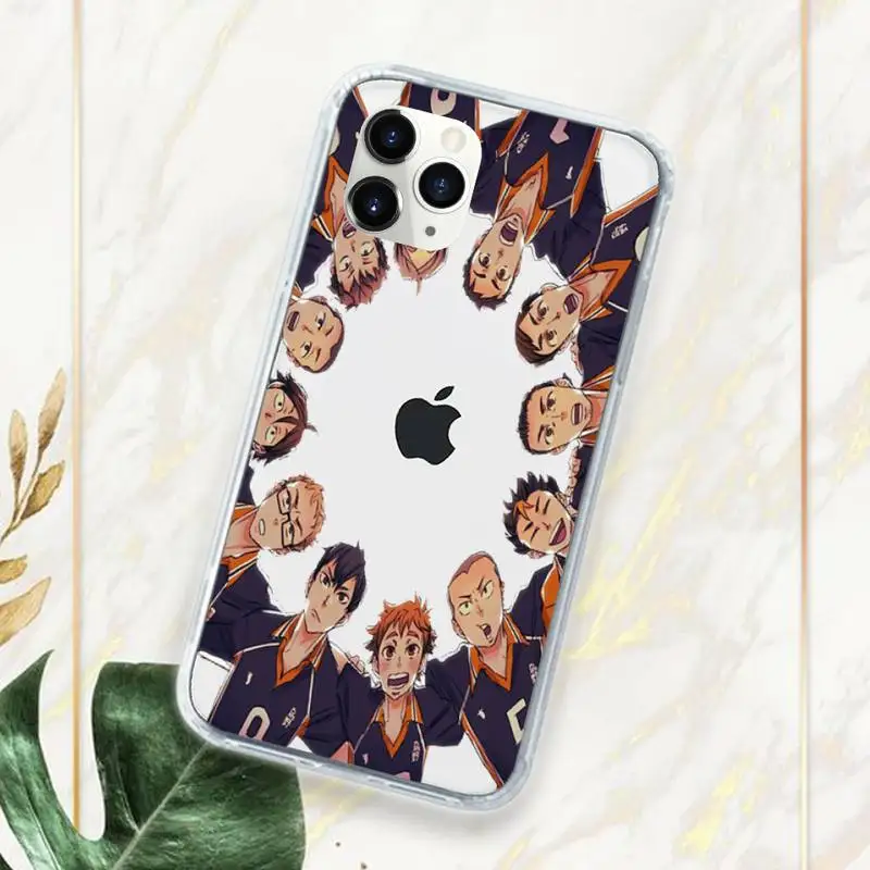 

Haikyuu Phone Case Transparent for iPhone 11 12 mini pro XS MAX 7 8 6 6S Plus X 5S SE 2020 XR