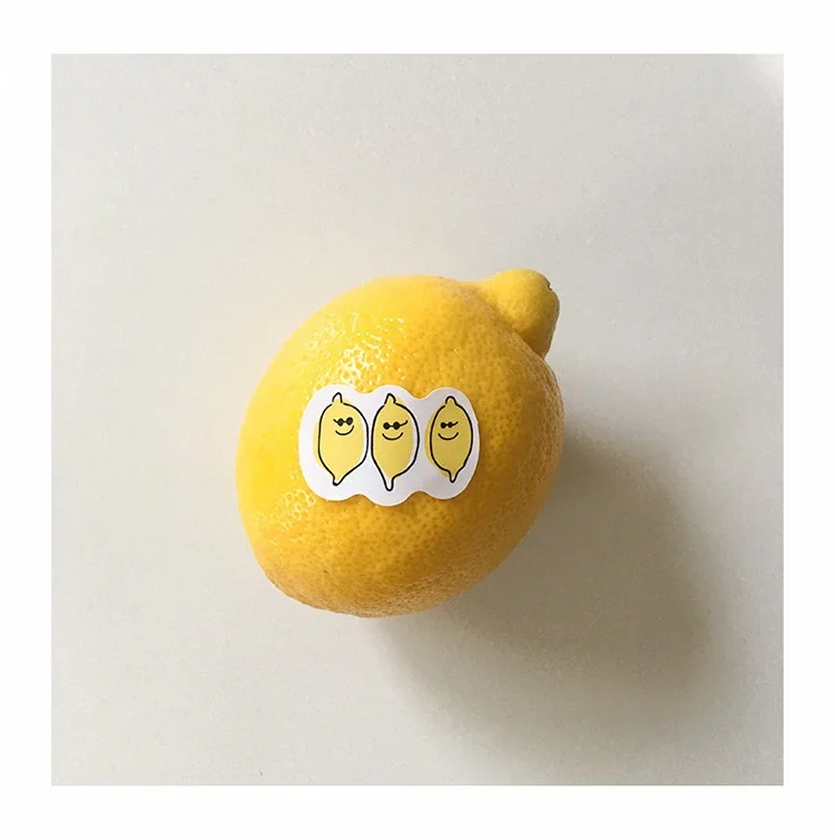 Комплект из 2 предметов лимонного цвета с изображением милые наклейки в