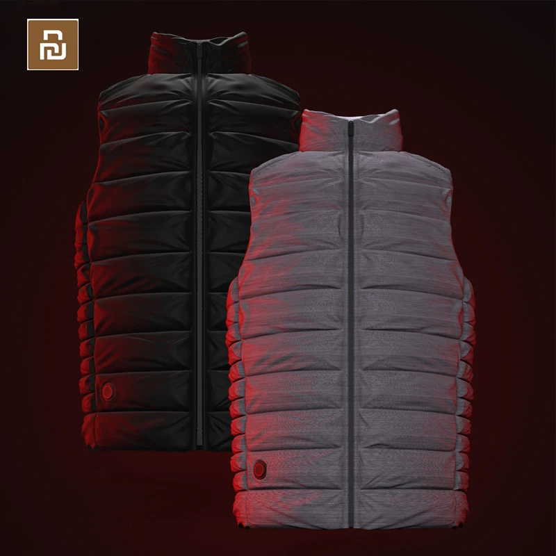  New  Youpin Graphene Intelligent Temperature Control Fever Goose Down Vest Men and Women Cotton Smith 4 Speed Control 