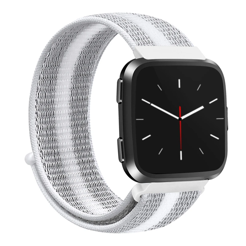 White Stripe Nlyon ремешок для Fitbit Versa 2 Lite Мягкий Нейлоновый сменный Браслет для Fitbit Versa Lite band Edition аксессуары для умных часов - Цвет ремешка: White Stripe