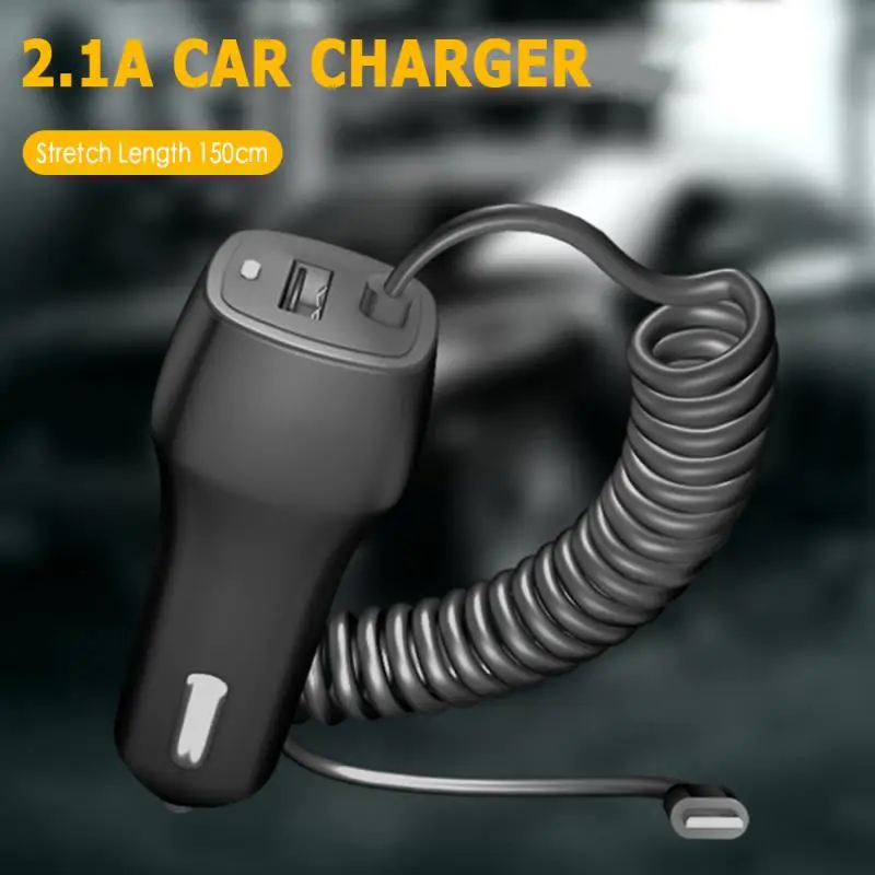 

Car Charger Digital Display 2.1A 1 Port USB Charger Adapter For IPhone 11 Samsung A30 Xiaomi MI 9 USB Phone Charging