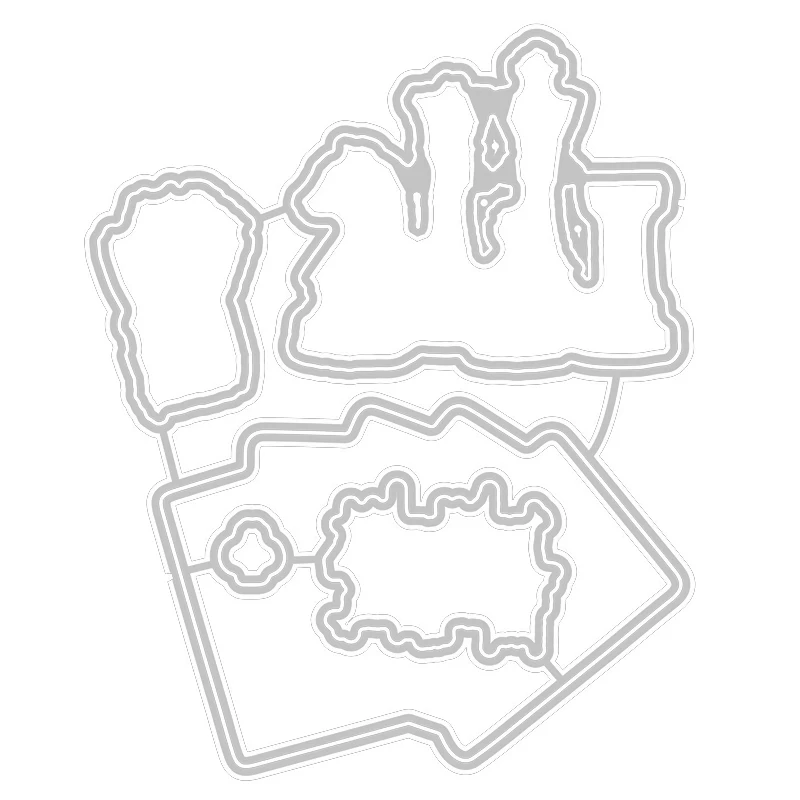 

2020 New Hot Entertainment Game Poker Chess Dice Lucky Me Word Stamps and Metal Cutting Dies For Scrapbooking Card Foil Making