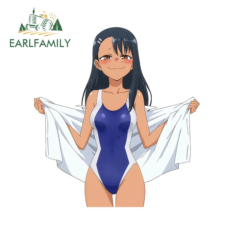 EARLFAMILY 13 см x 12 для Nagatoro автомобильные наклейки прикуса царапины сексуальные аниме
