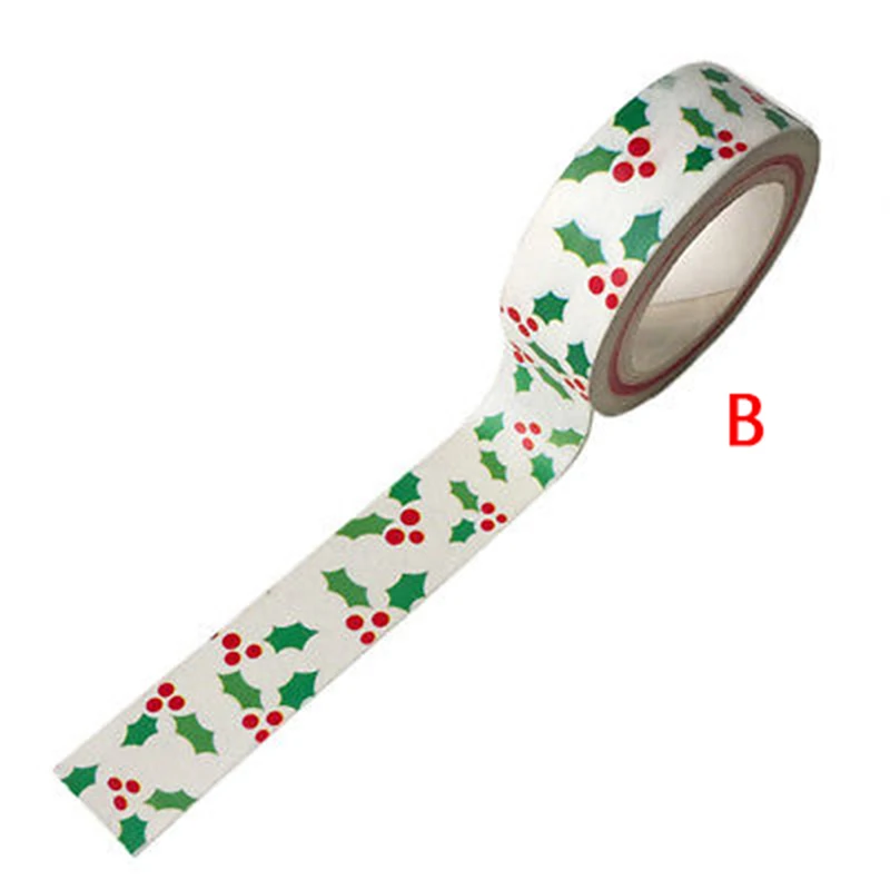 

1PC Christmas Washi Tape Set Rice Paper DIY Scrapbooking Adhesive Tape Masking Tape Stationery Scrapbooking Supplies Stickers