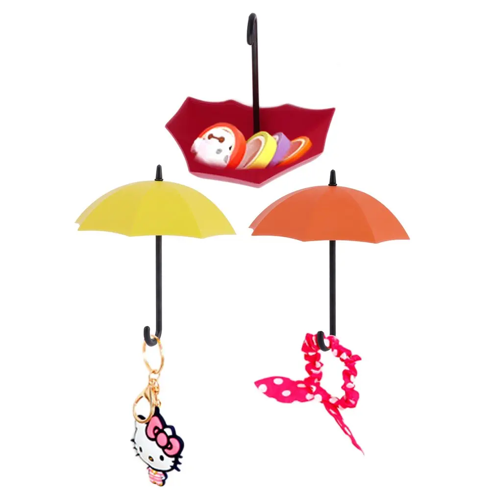 3 шт. настенный крючок для зонтика Красочные ключ заколка волос держатель