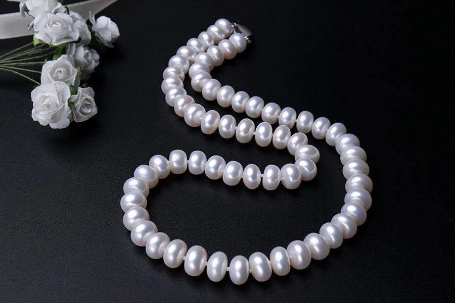 

Dongcode Natural Freshwater Pearl Necklace Fashion Female 3-color 7-8mm Pearl Jewelry 45 cm Free Freight