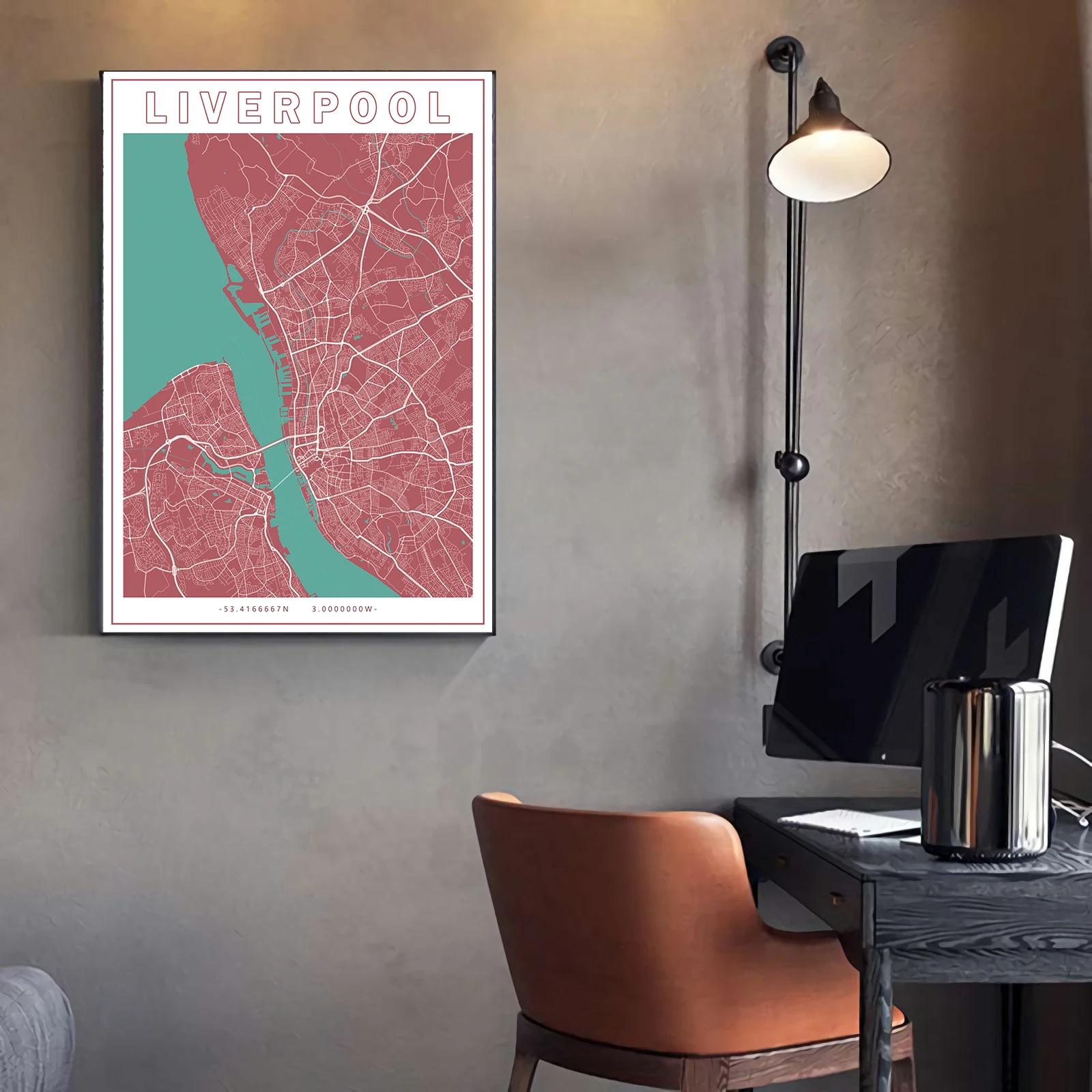 Liverpool Harbour City Maps United Kingdom Canvas Paintings Colorful Map Vintage Kraft Posters Coated Art Prints Home Decor Gift | Дом и сад