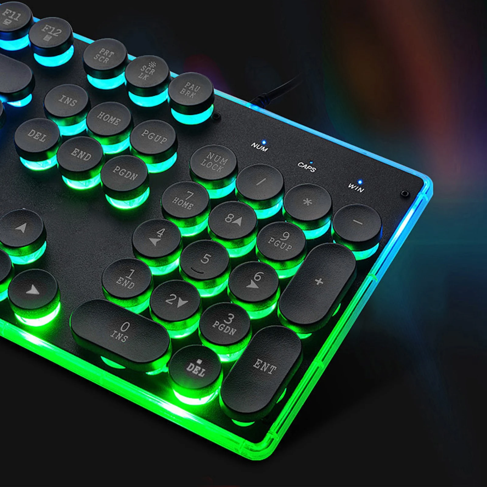 

5V/100mA 104 Round Keys Vintage Backlight Wired Mechanical Gaming Keyboard PC Accessory Golden Matte Backlight Keyboards