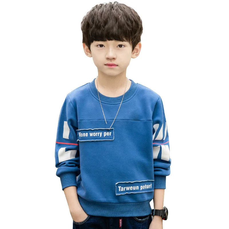 Модные футболки для мальчиков подростков на осень 2019 Весенняя детская одежда