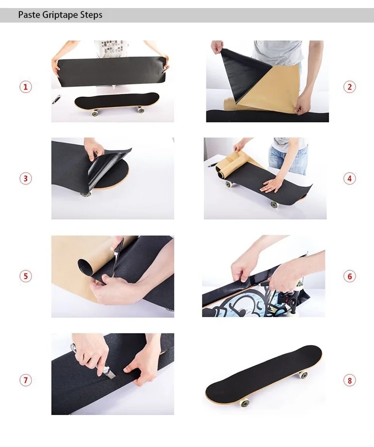 E Win Scooter Skateboard Deck Sandpaper 85*24cm Grip Tape Longboard Abrasive Paper Skateboard Grip Tapes Blowhole Sandpaper images - 6