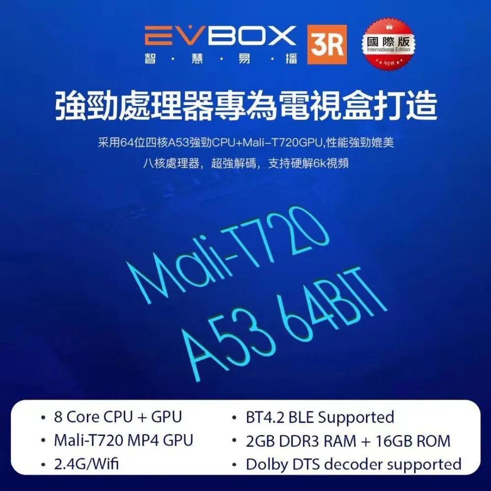 Лучшая iptv коробка EVPAD 3MAX+ стабильные спортивные программы 4 ГБ/64 Гб 8 Страна постоянные Бесплатные прямые каналы 1 год гарантии EVPAD 3MAX