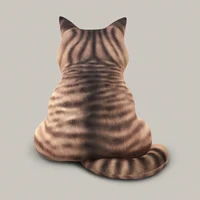Подушка плюшевая в форме кошки #3